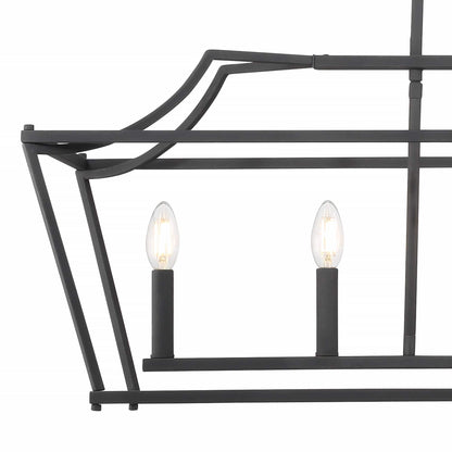 6 light linear rectangle chandelier (5) by ACROMA