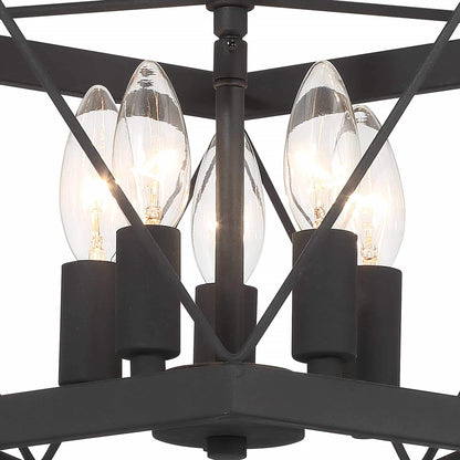 5 light cage semi flush mount (5) by ACROMA