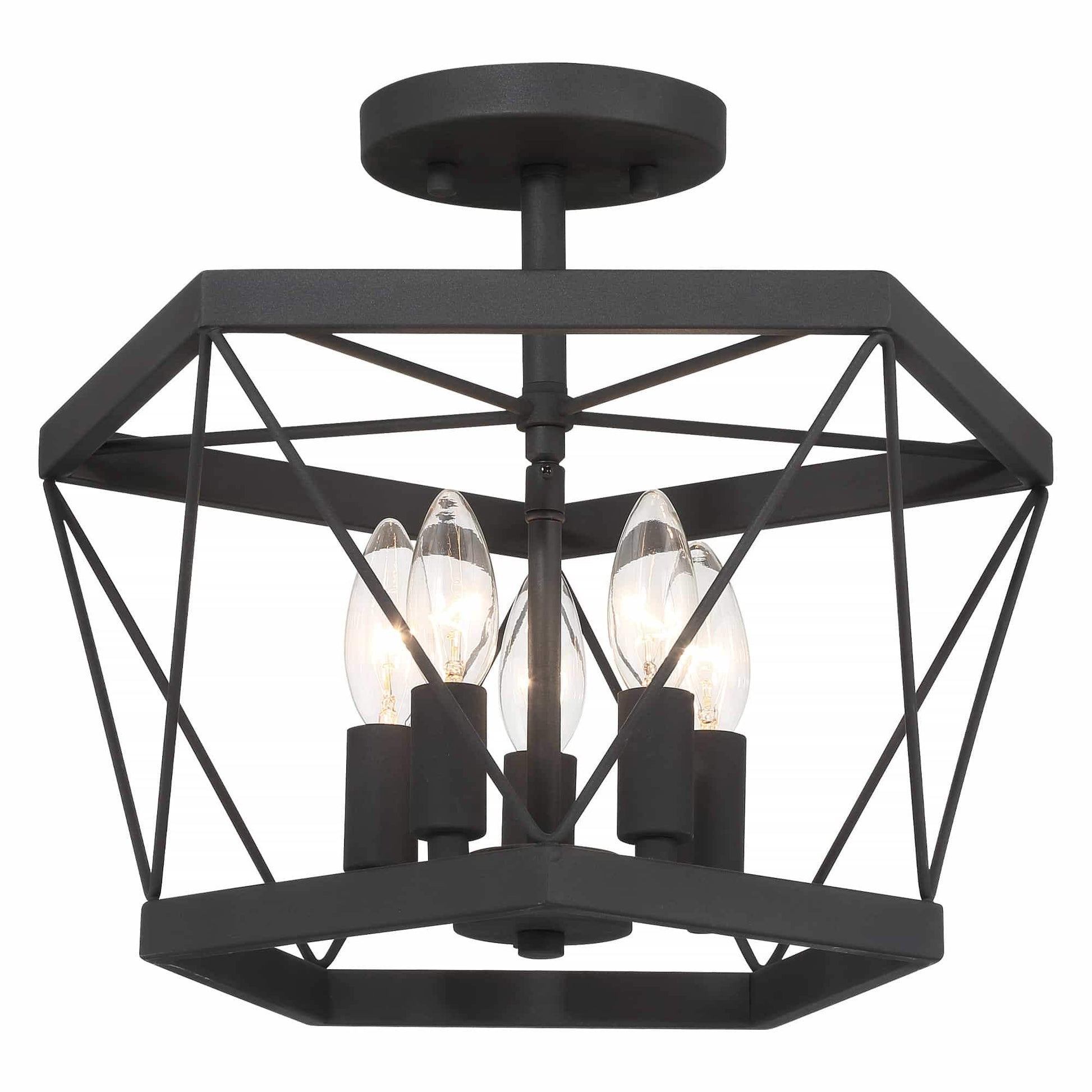 5 light cage semi flush mount (14) by ACROMA