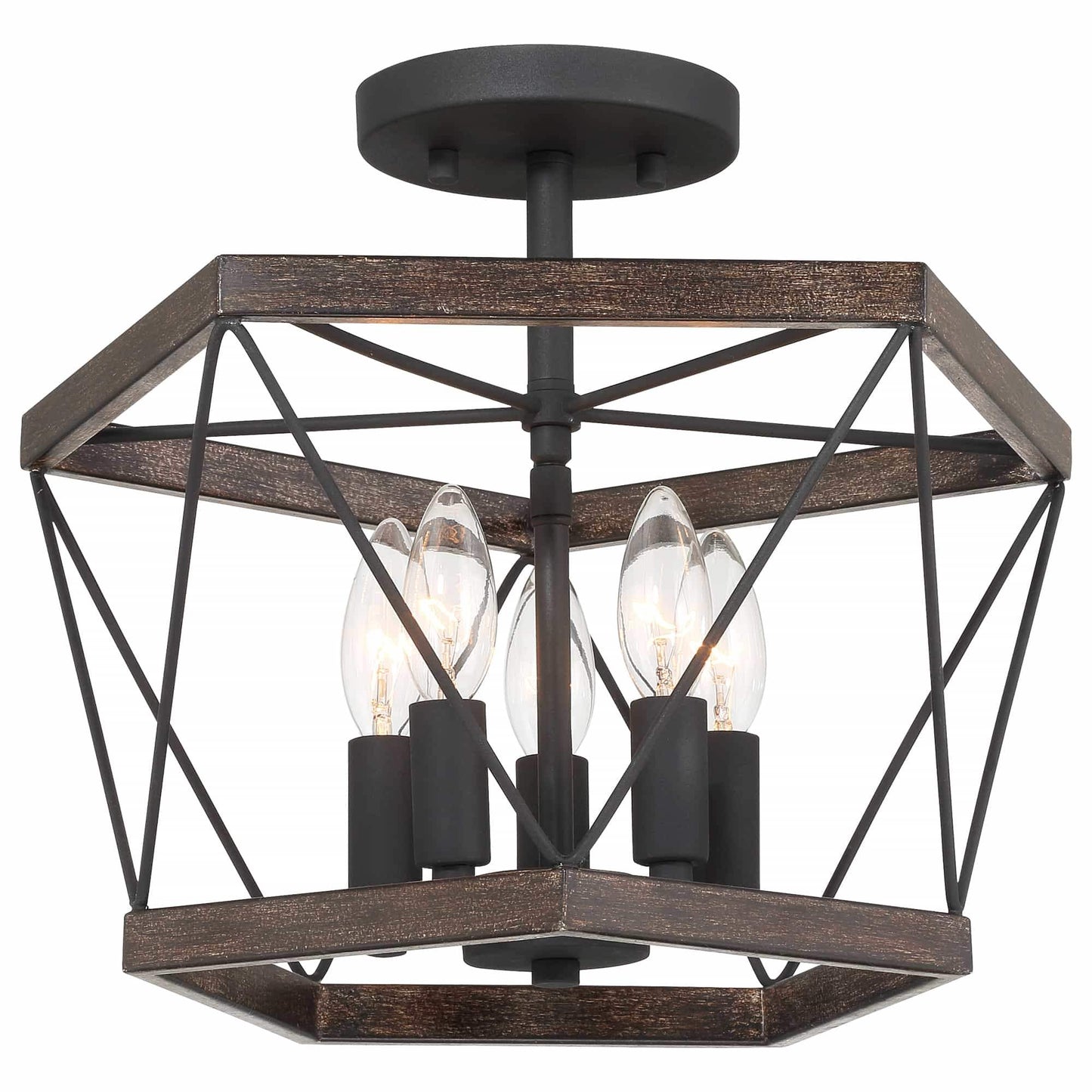 5 light cage semi flush mount (2) by ACROMA