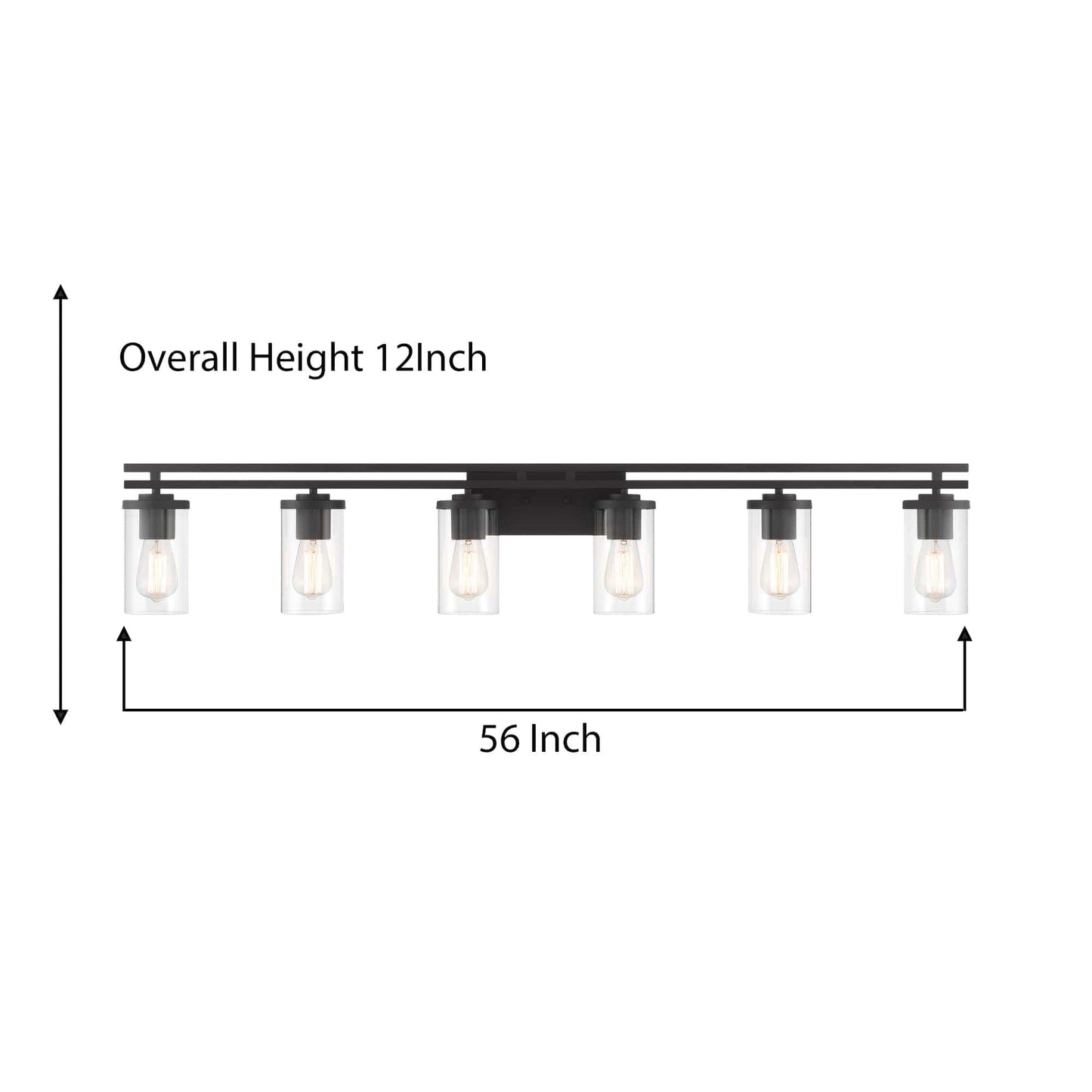 6 light rectangular bathroom vanity light (8) by ACROMA